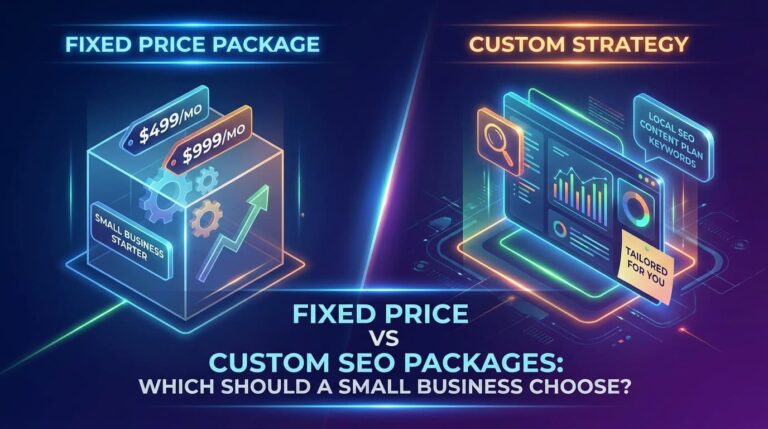 Fixed Price vs Custom SEO Packages: Which Should a Small Business Choose? 1 Comparing fixed and custom SEO 20261023151354 1