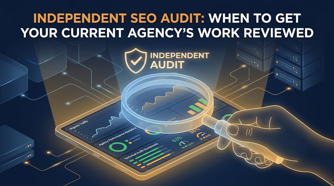 Independent SEO Audit: When to Get Your Current Agency’s Work Reviewed 1 Examining agency SEO performance… 20261026182807 1