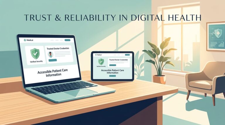 What Makes a Healthcare Website Easier to Trust? 3 Laptop showing medical portal in… 20261012202115 1